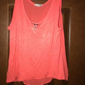 studded chiffon tank top